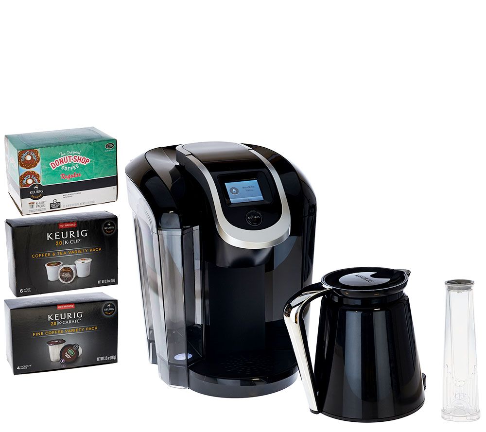 Keurig 2.0 K350 Coffee Maker w/ 24 K-Cup Pods, 4 K-Carafe Pods & Filter - K43266 QVC.com